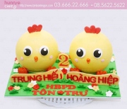 Bánh sinh nhật tạo hình dễ thương chỉ dành riêng cho những “bé Gà”