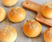 BRIOCHE HAMBURGER BUNS - Bánh Hambuger làm từ men tự nhiên sourdough