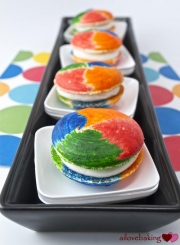 Macaron cầu vồng tỏa nắng