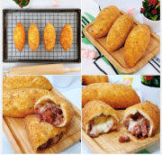 Bánh Mì Chiên Nhân Phô Mai Xá Xíu Giòn Rụm Siêu Ngon