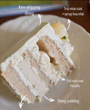 Bánh Whipping Olong Nhài Nhãn VÀ Pudding trà thơm ngon