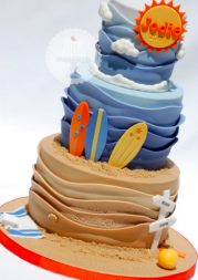 Hướng dẫn trang trí bánh fondant (đường dẻo) chủ để đại dương