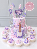 Bánh sinh nhật chủ đề âm nhạc, thiết kế cá tính, nổi bật tại Hunnie Cake