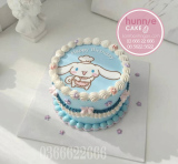 Bánh Sinh Nhật Cinnamoroll Màu Xanh Pastel Dễ Thương Cho Bé Gái