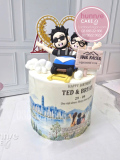 Bánh sinh nhật hai bố con vui chơi công viên giải trí siêu độc độc đáo tại Hunnie Cake