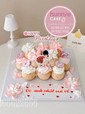 Set su kem 20/10 tặng vợ yêu tone hồng trắng lãng mạn tại Hunnie Cake